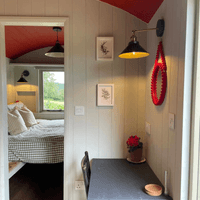 One of Erth's shepherd huts One of Erth's shepherd huts
