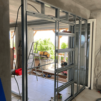 Cloison + porte à galandage Cloison + porte à galandage