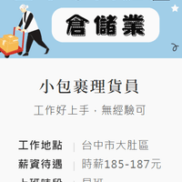 【大肚】早班-超商包裹簡易理貨員 【大肚】早班-超商包裹簡易理貨員