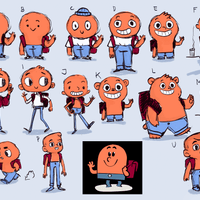 Diabetes game: Redesign of character on the black BG Diabetes game: Redesign of character on the black BG