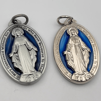 Custom Made Blue Enamel Miraculous Medals Custom Made Blue Enamel Miraculous Medals
