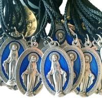 Blue Miraculous Medals on Cord Blue Miraculous Medals on Cord