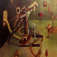 {寧靜的交叉口} acrylic 8K 我踏進一個玩具隧道,遇見童話木馬、把童年的回憶拉成一排長長的火車,我沿著隧道爬上去,在蔓延開來的植物裡喘息著。 嘟嘟嘟,火車要開了,我得走了。