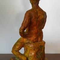 Seated Male Back View Seated Male Back View