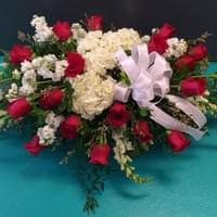 Classic Red Rose Casket Spray $350 Classic Red Rose Casket Spray $350