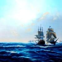 Battle on the Chesepeake 20" x 24" Private Collection Battle on the Chesepeake 20" x 24" Private Collection