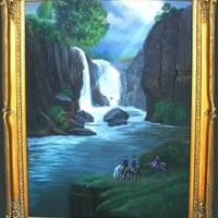 Meeting at the Great Falls, 36" x 48" Private Collection Meeting at the Great Falls, 36" x 48" Private Collection