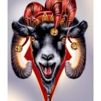 Goat Joker illustration Goat Joker illustration