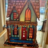 Lighted stained glass house Lighted stained glass house