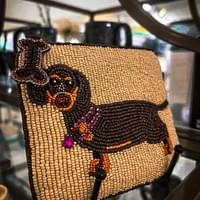 Hand-beaded dachsand pouch Hand-beaded dachsand pouch