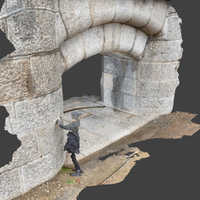 LiDAR scan, granite entrance LiDAR scan, granite entrance