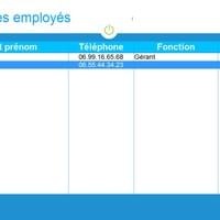 Liste des employés Liste des employés