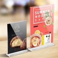 Acrylic counter display sign Acrylic counter display sign