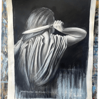 Disassociation 26"X 34" graphite and gesso" Disassociation 26"X 34" graphite and gesso"