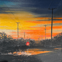 Puddle at Sunset. 10"X12" oil on canvas Puddle at Sunset. 10"X12" oil on canvas