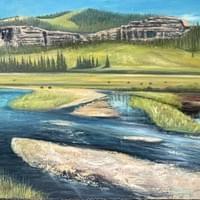 Lamar valley #3. 22" X 36" oil pan canvas Lamar valley #3. 22" X 36" oil pan canvas