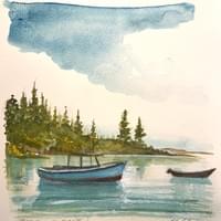 Porpoise Cove, Maine Watercolor sketch Porpoise Cove, Maine Watercolor sketch