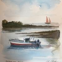 Porpoise Cove. watercolor Sketch Porpoise Cove. watercolor Sketch
