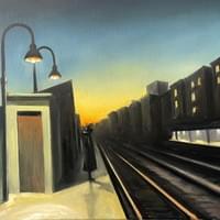 Elevated Subway. 16" X 20" oil on L:inen Elevated Subway. 16" X 20" oil on L:inen