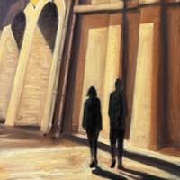 Evening Stroll. Uzes, France. 16"x20" oil on linen Evening Stroll. Uzes, France. 16"x20" oil on linen