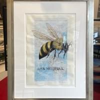 Honey Bee Matted and Framed Honey Bee Matted and Framed