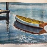 Mystic, CT. 15"X18" watercolor Framed Mystic, CT. 15"X18" watercolor Framed