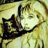 La jeune femme et son chat La jeune femme et son chat