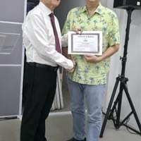 Floyd receiving his baptism certificate (7/12/2025) Floyd receiving his baptism certificate (7/12/2025)
