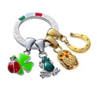 Silver Mirco charm Key ring Quattro Good luck Silver Mirco charm Key ring Quattro Good luck