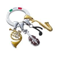 Silver Mirco charm Key ring Music Silver Mirco charm Key ring Music