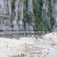 Beaume river in Labeaume
