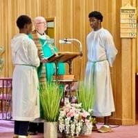 the Underwood brothers are faithful Altar servers at Holy Family this week they served at St. Mary's