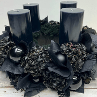 Adventskranz trocken pur black Adventskranz trocken pur black