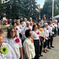 Gathering before our performance at the Lantern Ceremony at Olympic Plaza - August 2019