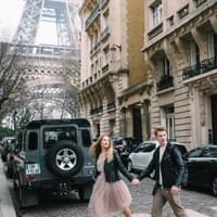 Paris Couple Engagement Street Photo Shoot