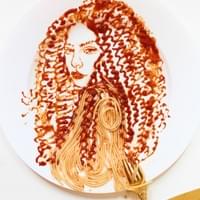 Charli XCX Spaghetti Portrait Plate Charli XCX Spaghetti Portrait Plate