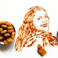 Drew Barrymore Ketchup Art Drew Barrymore Ketchup Art
