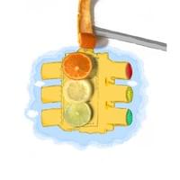 Traffic lights fruit art Traffic lights fruit art