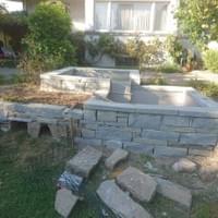 Trockenmauer Sandstein