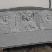Large Angels Keeping Watch Granite Monument Large Angels Keeping Watch Granite Monument
