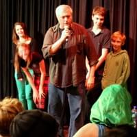 Performing for the kids!
