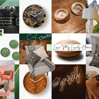 Forest tree design on clock Forest tree design on clock