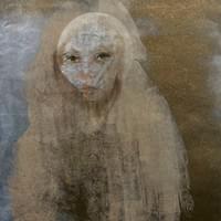 Kuiskaava kuu, 65x48, puupiirros ja monotypia 2024 Kuiskaava kuu, 65x48, puupiirros ja monotypia 2024