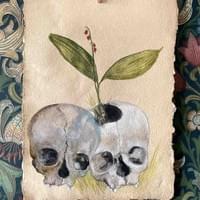 Grow, Grow, Grow II, 37x25, monotypia ja guassi 450€ Grow, Grow, Grow II, 37x25, monotypia ja guassi 450€