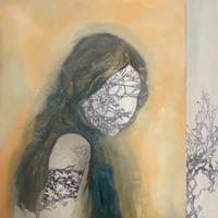 Siirtymä I, 93x77, puupiirros ja monotypia 2025 Siirtymä I, 93x77, puupiirros ja monotypia 2025