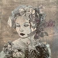 Temppeli, linopiirros ja kaiverrus puulevylle, 2020 850€ Temppeli, linopiirros ja kaiverrus puulevylle, 2020 850€