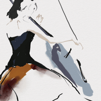 Visual Journal Drawn to See “A cellist”