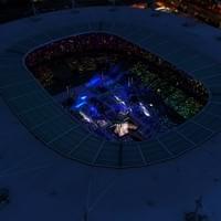 Aerial shooting of a KPop concert (BTS Group) Aerial shooting of a KPop concert (BTS Group)