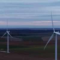 Aerial shooting of Wind Turbine site Aerial shooting of Wind Turbine site