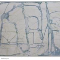 Blue Lime Ghost Wandering | 12 " x 1 5.75" | Intaglio Print Blue Lime Ghost Wandering | 12 " x 1 5.75" | Intaglio Print